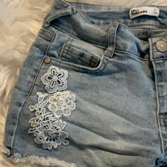 Epic Threads Light Blue Denim Shorts - Picture 3 of 6